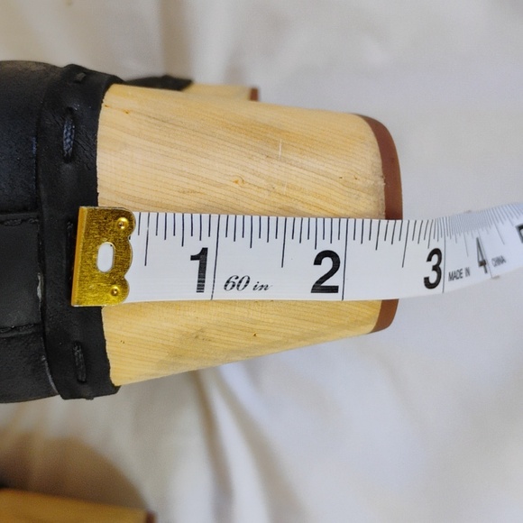 FRYE AND CO. Nubuck leather Black odessa chelsea bootie clog chunky wood sz W7.5 - Picture 8 of 10